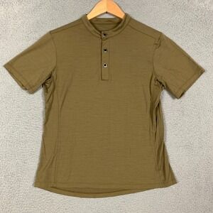 Mission Workshop Merino District Henley Shirt Mens Medium Olive Wool Riding $139